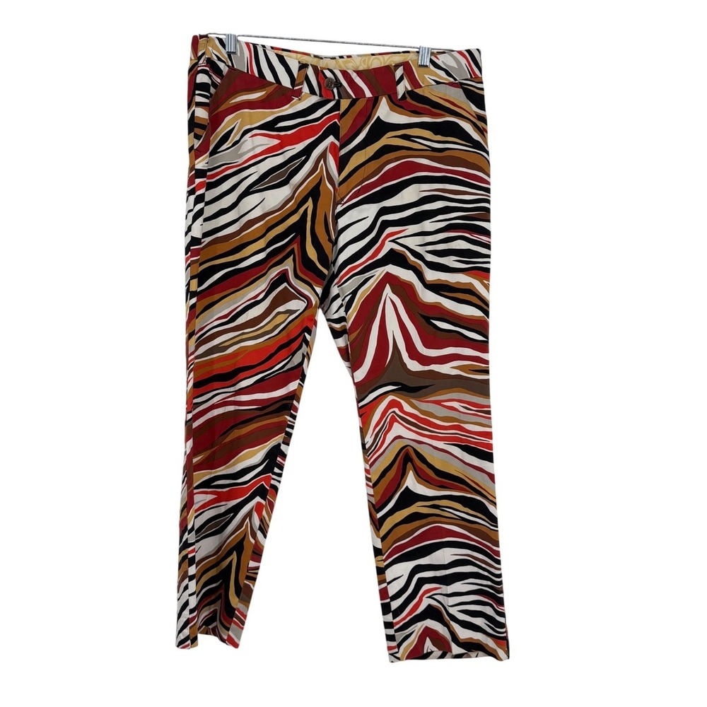 Loudmouth Golf Mens Zebra Tiger Stripe Pants Multicolor 36x34L (37x28)
